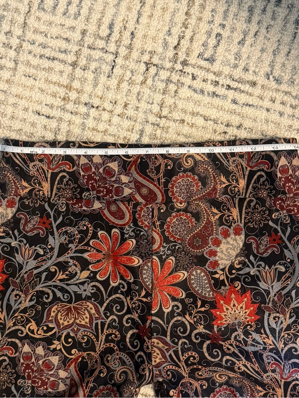 LISETTE L Montreal Black Pants with Red & Cream Paisley Print - Picture 7 of 8